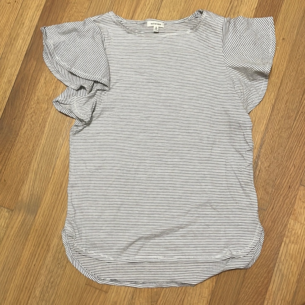 Max Studio ruffled tshirt